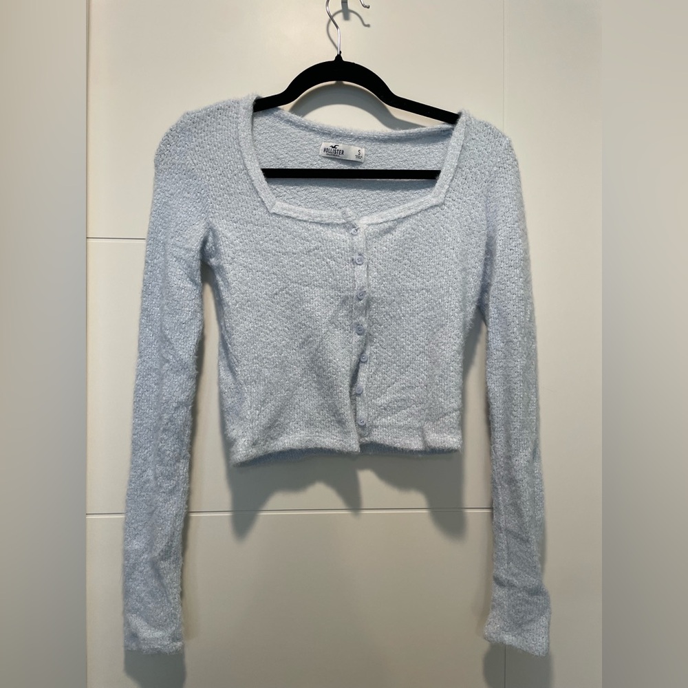 Hollister cropped square neck sweater Small